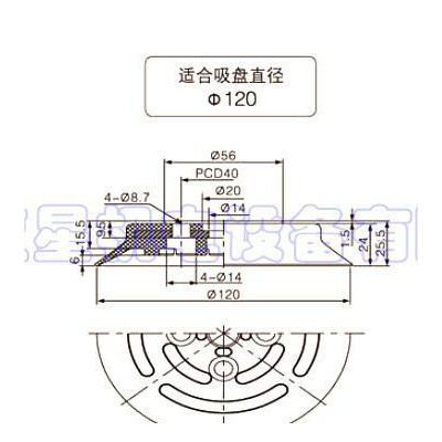 真空吸吊機的真空吸盤120mm直徑PF-1