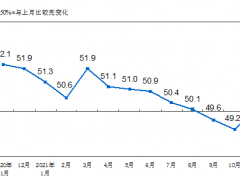 11月份，制造業采購經理指數（PMI）為50.1%