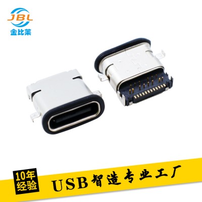 防水USB TYPE C 24P沉板1.05母座 前