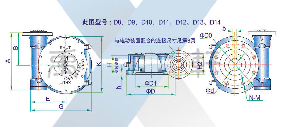 QDX3-D12電動蝸輪箱(圖1)