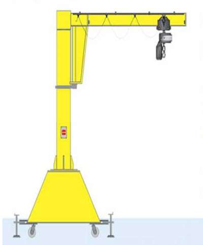 小型250KG電動葫蘆折臂吊 360°旋轉折臂式懸臂吊起重機